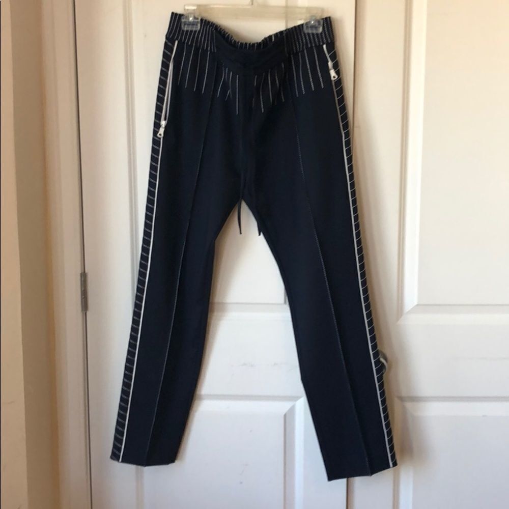 Valentino Techno Jersey Pants in Navy